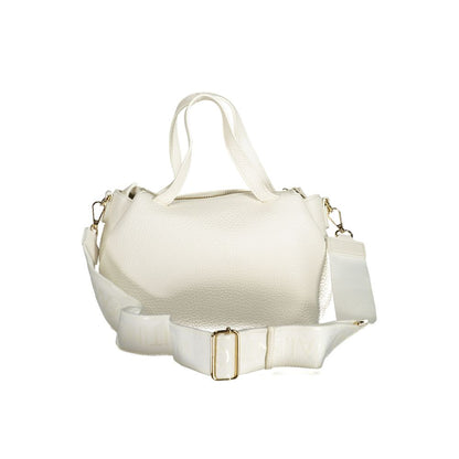 Handbag by Mario Valentino for women in polyethylene white presents a ornamental silhouette, showcasing a secure zipper, ample internal-pockets, and versatile shoulder-strap, adjustable-strap & handle for a ornamental finish.