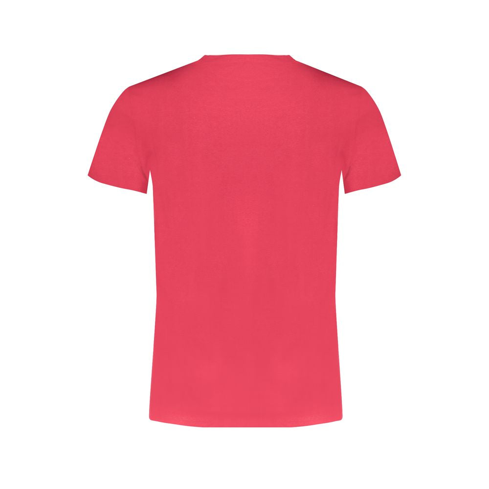 T-Shirt by Trussardi for men in cotton red & print features an edgy silhouette, meticulously detailed with a sophisticated and for a truly edgy finish.