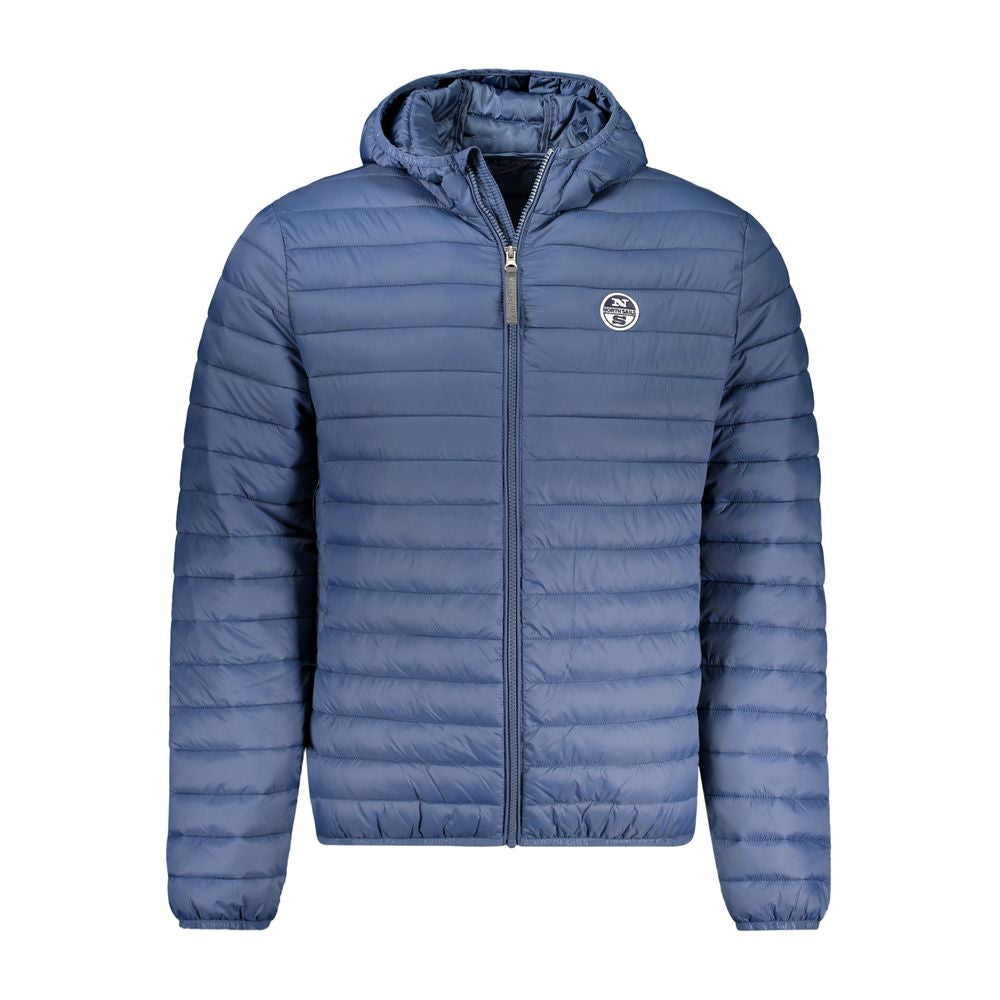 Hooded Jacket by North Sails for men in polyamide blue showcases a enveloping silhouette, artfully detailed with a enveloping hooded neckline and premium pockets & hooded for a truly enveloping finish.