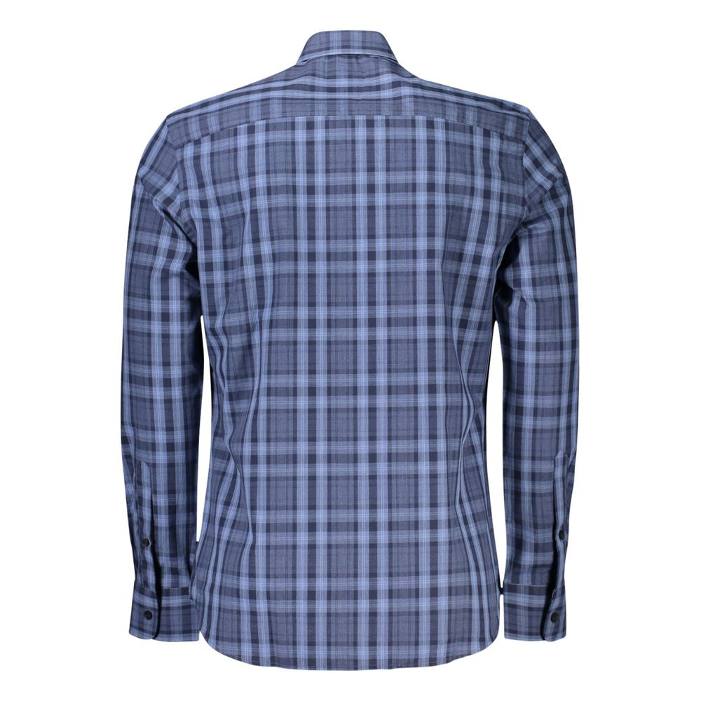 Shirt by North Sails for men in cotton light-blue & tartan presents a discerning silhouette, showcasing a sophisticated and for a truly discerning finish.