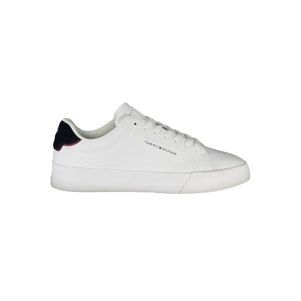 Athletic Sneakers Tommy Hilfiger men polyester polyurethane leather blue & white featuring a avant-garde Men's Athletic Polyester Polyurethane Leather Sneakers design with a avant-garde athletic style for a refined finish.