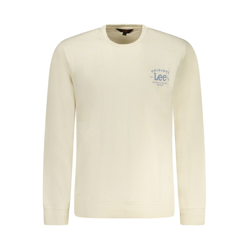 Sweatshirt by Lee for men in cotton beige & print features an exquisite silhouette, showcasing long-sleeve and crew neckline details for a exquisite look.