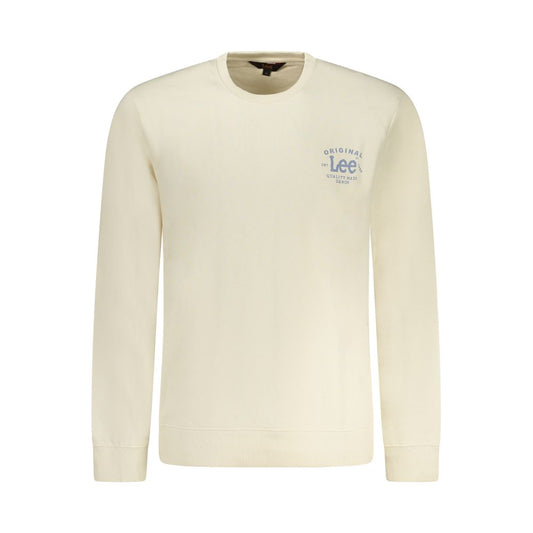 Sweatshirt by Lee for men in cotton beige & print features an exquisite silhouette, showcasing long-sleeve and crew neckline details for a exquisite look.
