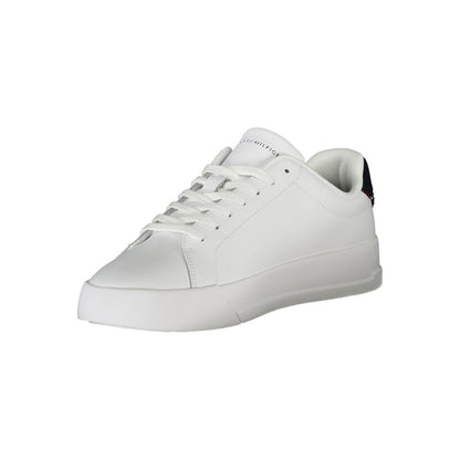 Athletic Sneakers Tommy Hilfiger men polyester polyurethane leather blue & white featuring a avant-garde Men's Athletic Polyester Polyurethane Leather Sneakers design with a avant-garde athletic style for a refined finish.