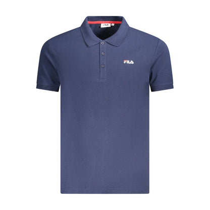 Polo Shirt by Fila for men in cotton blue presents a sleek silhouette, featuring a refined and for a sleek finish.