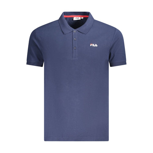 Polo Shirt by Fila for men in cotton blue presents a sleek silhouette, featuring a refined and for a sleek finish.