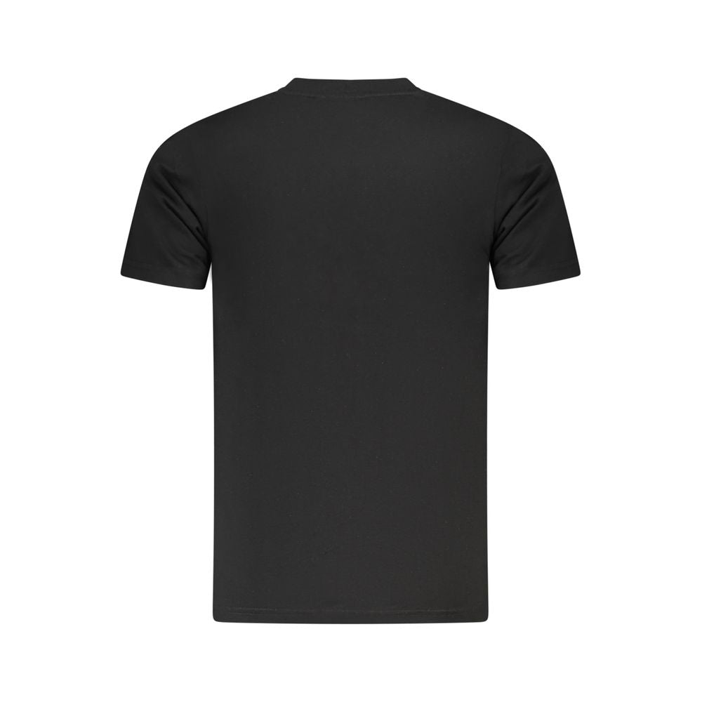 T-Shirt by Cavalli Class for men in cotton black & print showcases a chic silhouette, artfully detailed with a chic and for a chic finish.
