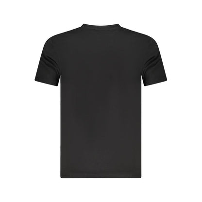 T-Shirt by Cavalli Class for men in cotton black & print features a plush silhouette, showcasing a sophisticated crew neckline and for a truly plush finish.