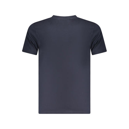 T-Shirt by Cavalli Class for men in denim cotton blue, signature & print showcases a chic silhouette, artfully detailed with a chic and for a chic finish.