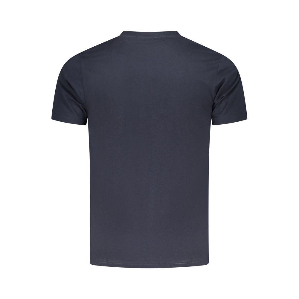 T-Shirt by Cavalli Class for men in cotton blue & print features an edgy silhouette, meticulously detailed with a sophisticated and crew neckline for a truly edgy finish.