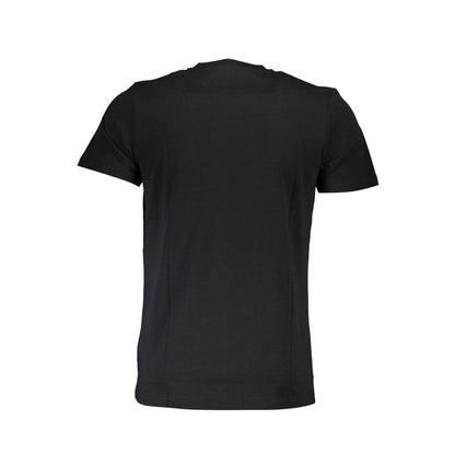 T-Shirt by Cavalli Class for men in cotton black & print features an edgy silhouette, meticulously detailed with a sophisticated and for a truly edgy finish.