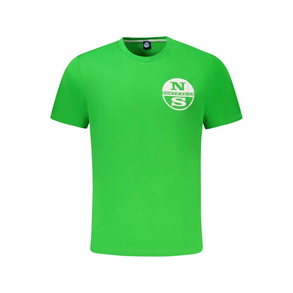 T-Shirt by North Sails for men in cotton green & print showcases a dramatic silhouette, elegantly detailed with a dramatic crew neckline and for a truly dramatic finish.