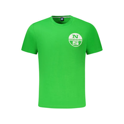 T-Shirt by North Sails for men in cotton green & print showcases a dramatic silhouette, elegantly detailed with a dramatic crew neckline and for a truly dramatic finish.