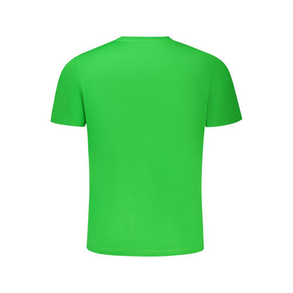 T-Shirt by North Sails for men in cotton green & print showcases a fashionable silhouette, elegantly detailed with a fashionable and crew neckline for a sophisticated, high-fashion look.