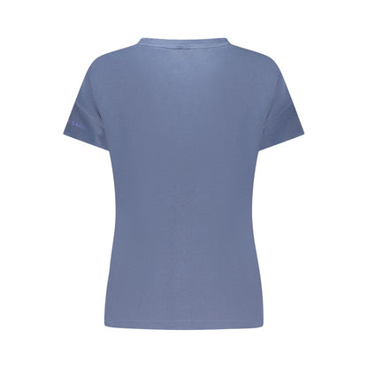 T-Shirt by North Sails for women in cotton blue & print showcases a unassuming silhouette, artfully detailed with a refined wide-neck neckline and unassuming for a sophisticated, contemporary look.