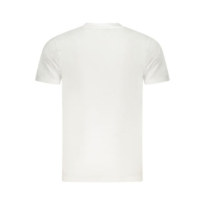 T-Shirt by Cavalli Class for men in cotton white, signature & print showcases a fashionable silhouette, elegantly detailed with a fashionable and for a sophisticated, high-fashion look.
