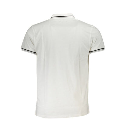 Polo Shirt by Cavalli Class for men in cotton white & print presents a crisp silhouette, artfully detailed with a crisp and crisp .