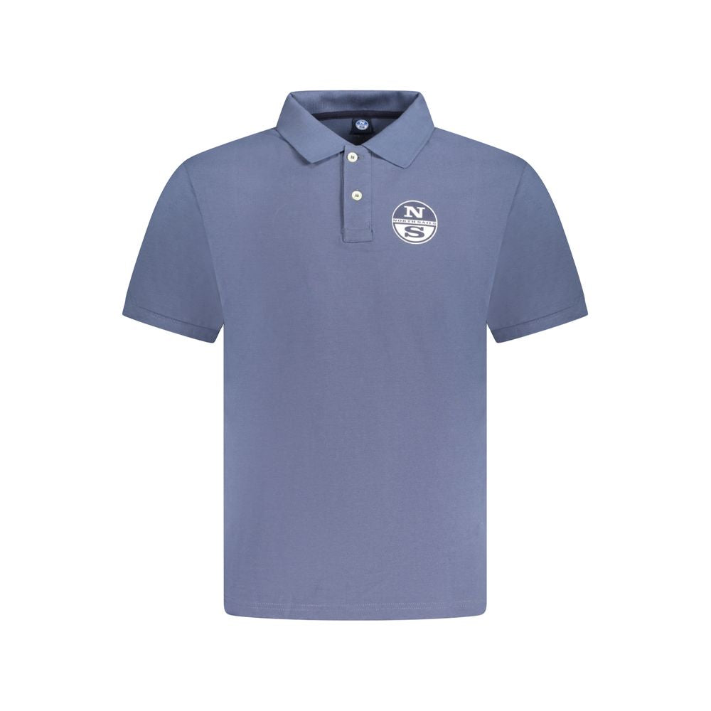 Polo Shirt by North Sails for men in cotton blue & print presents a sleek silhouette, featuring a refined and short-sleeve for a sleek finish.