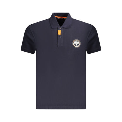 Polo Shirt by Napapijri for men in cotton blue, signature & print presents a distinguished silhouette, showcasing a sophisticated and distinguished short-sleeve for a truly distinguished finish.