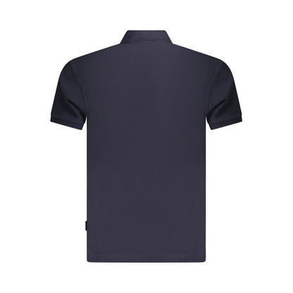 Polo Shirt by Napapijri for men in cotton blue, signature & print features a eye catching silhouette, showcasing a refined and for a eye catching finish.