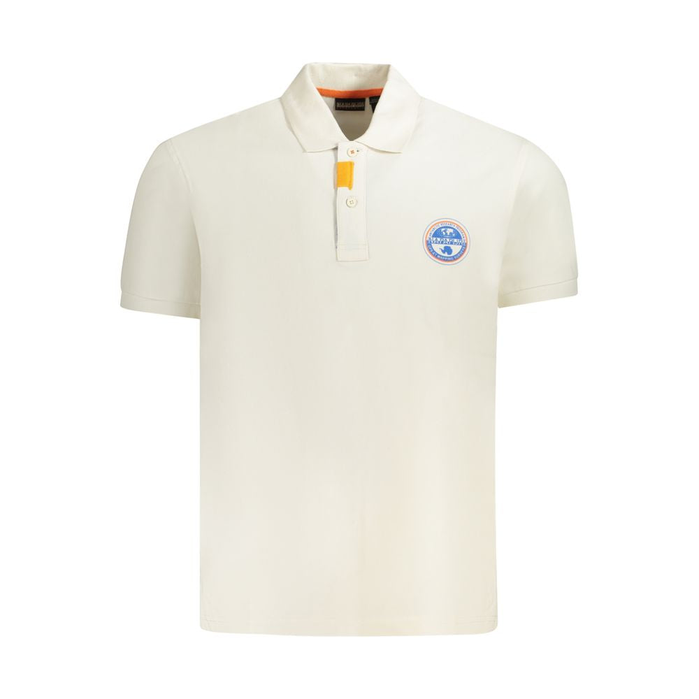 Polo Shirt by Napapijri for men in cotton white presents a distinguished silhouette, showcasing a sophisticated and distinguished for a truly distinguished finish.