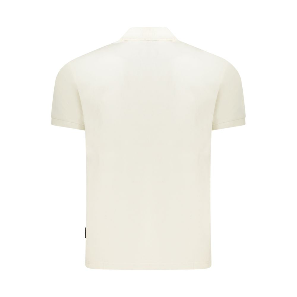 Polo Shirt by Napapijri for men in cotton white presents a crisp silhouette, artfully detailed with a crisp and crisp .
