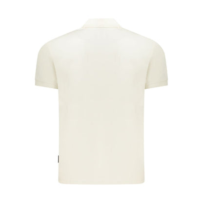 Polo Shirt by Napapijri for men in cotton white presents a crisp silhouette, artfully detailed with a crisp and crisp .