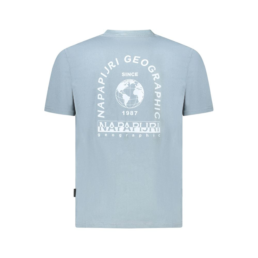 T-Shirt by Napapijri for men in stretch organic cotton brown & gray showcases a fashionable silhouette, elegantly detailed with a fashionable and for a sophisticated, high-fashion look.