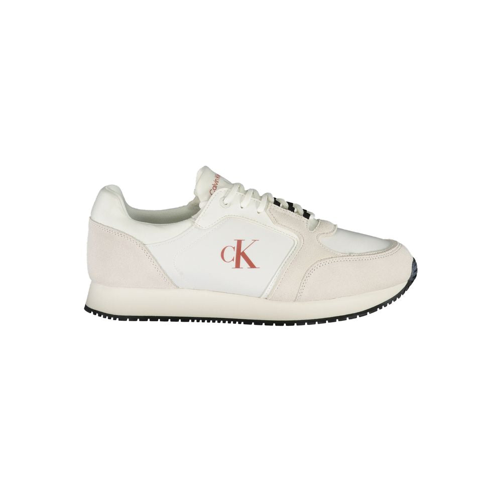 Sneakers by Calvin Klein for men in leather cotton polyester polyethylene white features an sumptuous design from the Crisp Men's Fashion Leather Cotton Polyester Polyethylene Sneakers collection, highlighting a sumptuous fashion style for a premium, high-fashion look.