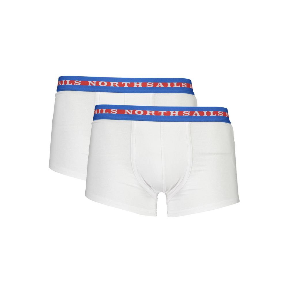 North Sails Men's Stretch Cotton Underwear Boxer Briefs - White