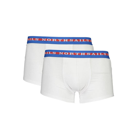 North Sails Men's Stretch Cotton Underwear Boxer Briefs - White