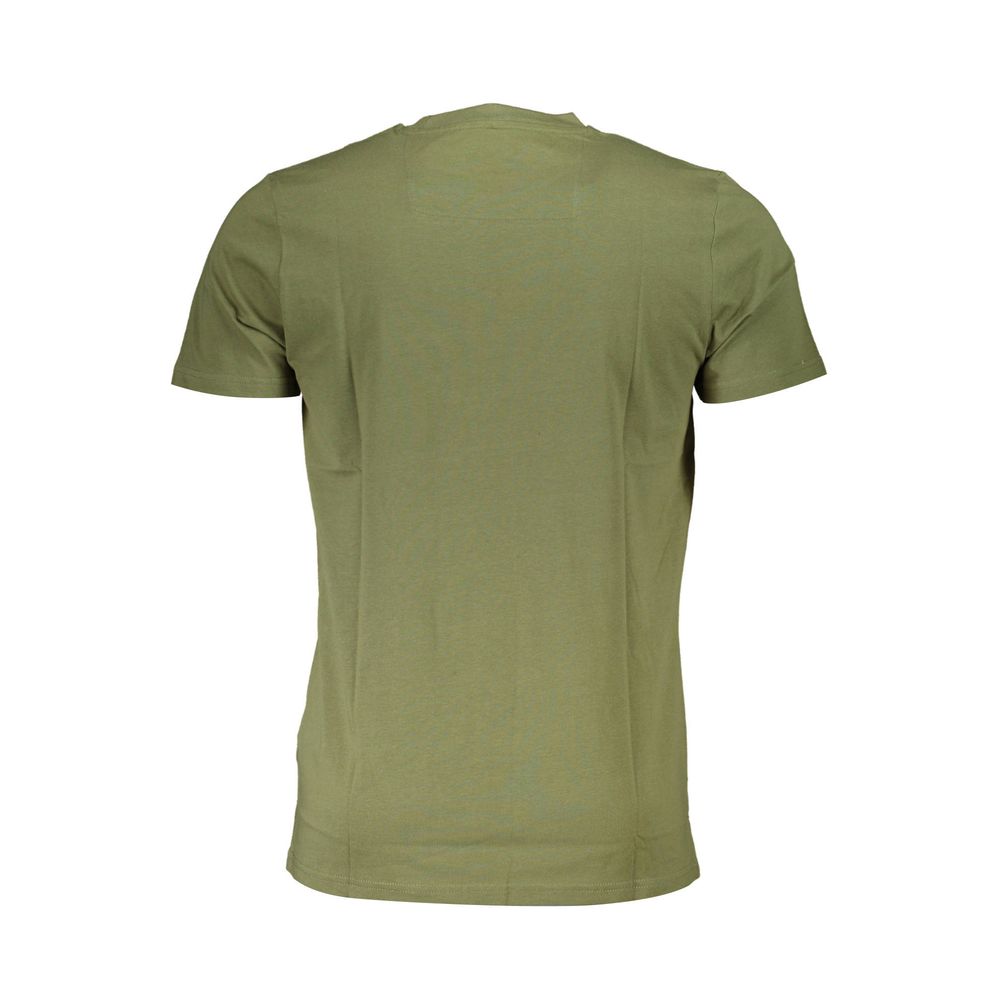 T-Shirt by Cavalli Class for men in cotton green & print features an on trend silhouette, perfectly showcasing a on trend and for an elevated aesthetic.