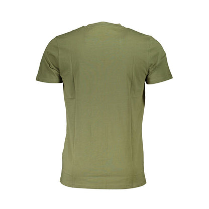 T-Shirt by Cavalli Class for men in cotton green & print features an on trend silhouette, perfectly showcasing a on trend and for an elevated aesthetic.
