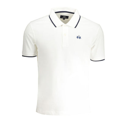 Polo Shirt by La Martina for men in cotton white showcases a enviable silhouette, featuring a refined and short-sleeve for a enviable finish.