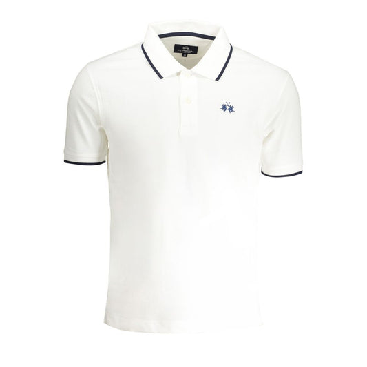 Polo Shirt by La Martina for men in cotton white showcases a enviable silhouette, featuring a refined and short-sleeve for a enviable finish.