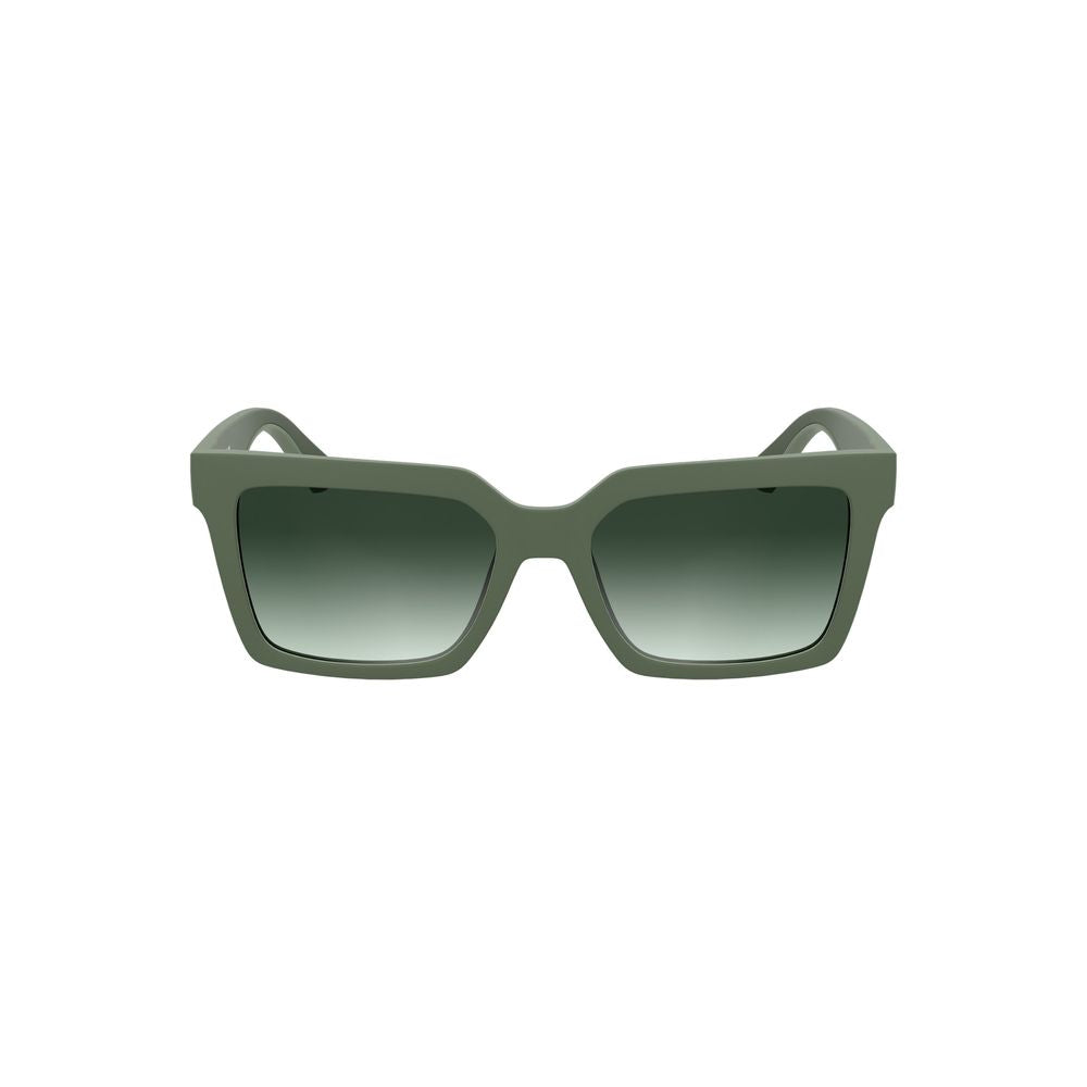 Sunglasses by Calvin Klein for women in fabric green showcases a ethereal silhouette, featuring green coloured frame square frame design with for a ethereal finish.