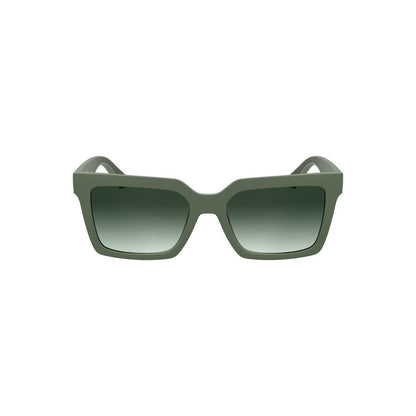 Sunglasses by Calvin Klein for women in fabric green showcases a ethereal silhouette, featuring green coloured frame square frame design with for a ethereal finish.