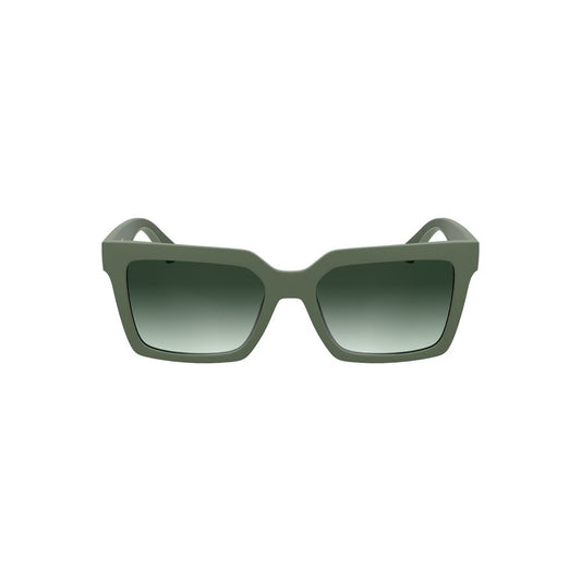 Sunglasses by Calvin Klein for women in fabric green showcases a ethereal silhouette, featuring green coloured frame square frame design with for a ethereal finish.