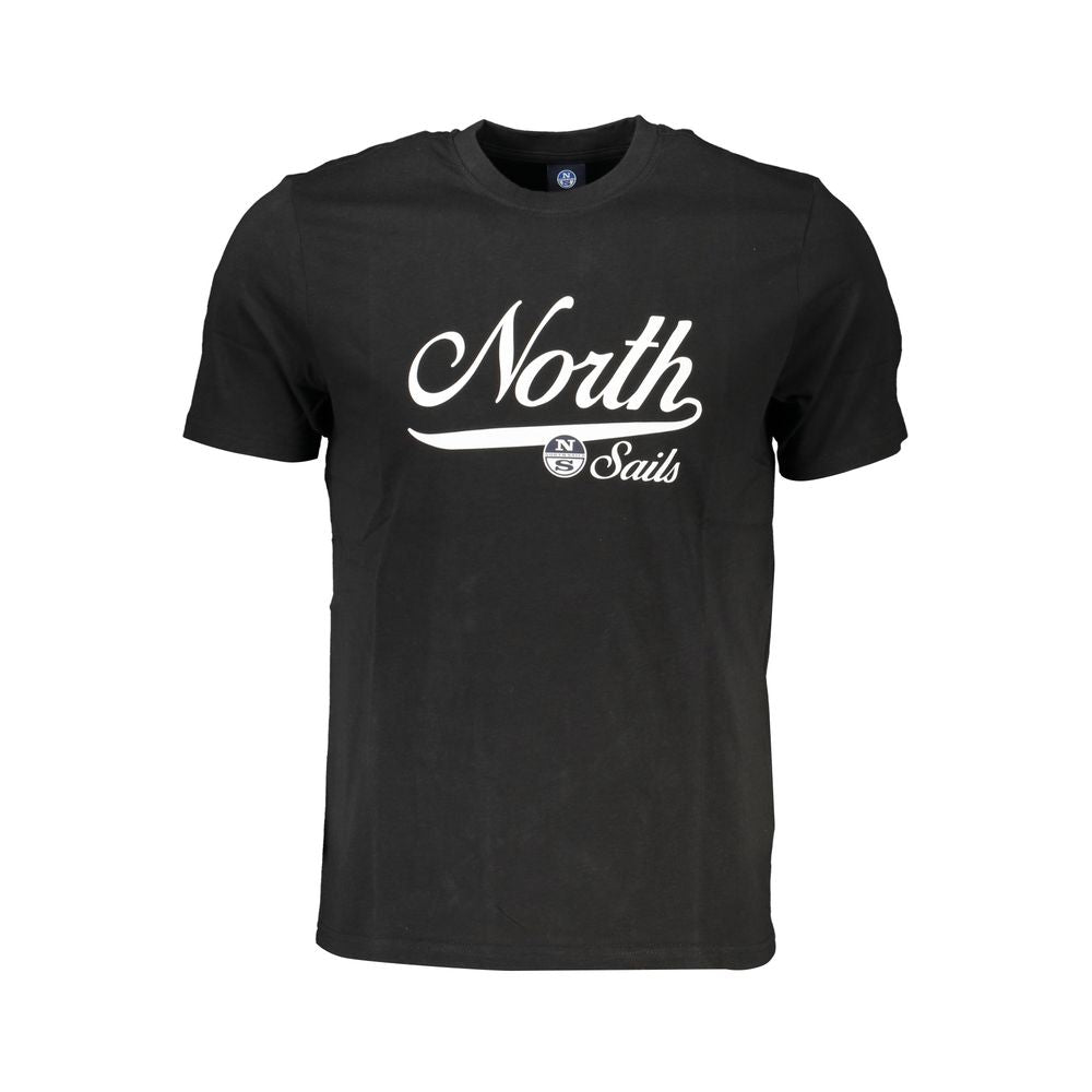 T-Shirt by North Sails for men in cotton black & print showcases a chic silhouette, artfully detailed with a chic crew neckline and for a chic finish.