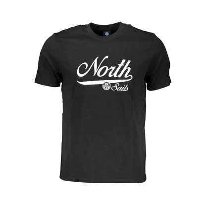 T-Shirt by North Sails for men in cotton black & print showcases a chic silhouette, artfully detailed with a chic crew neckline and for a chic finish.