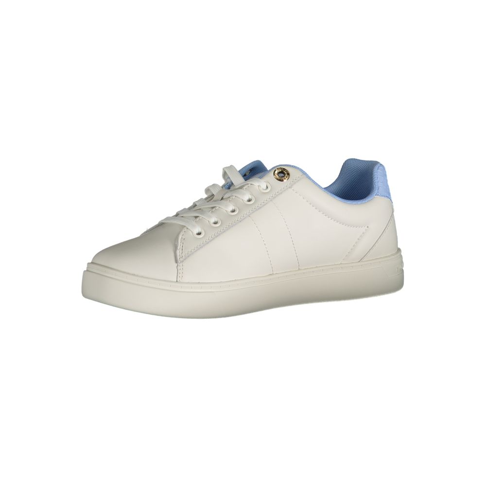Sneakers by Tommy Hilfiger for women in polyester polyethylene leather light-blue features a sumptuous design, perfectly showcasing the sumptuous casual style of this Women's Casual Polyester Polyethylene Leather Sneakers.