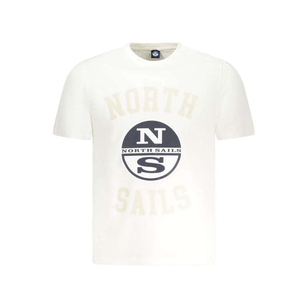 T-Shirt by North Sails for men in cotton white & print features an edgy silhouette, meticulously detailed with a sophisticated and crew neckline for a truly edgy finish.