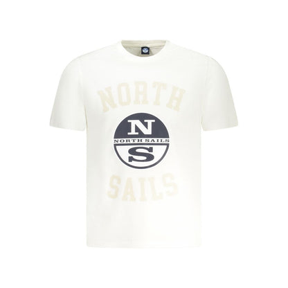 T-Shirt by North Sails for men in cotton white & print features an edgy silhouette, meticulously detailed with a sophisticated and crew neckline for a truly edgy finish.