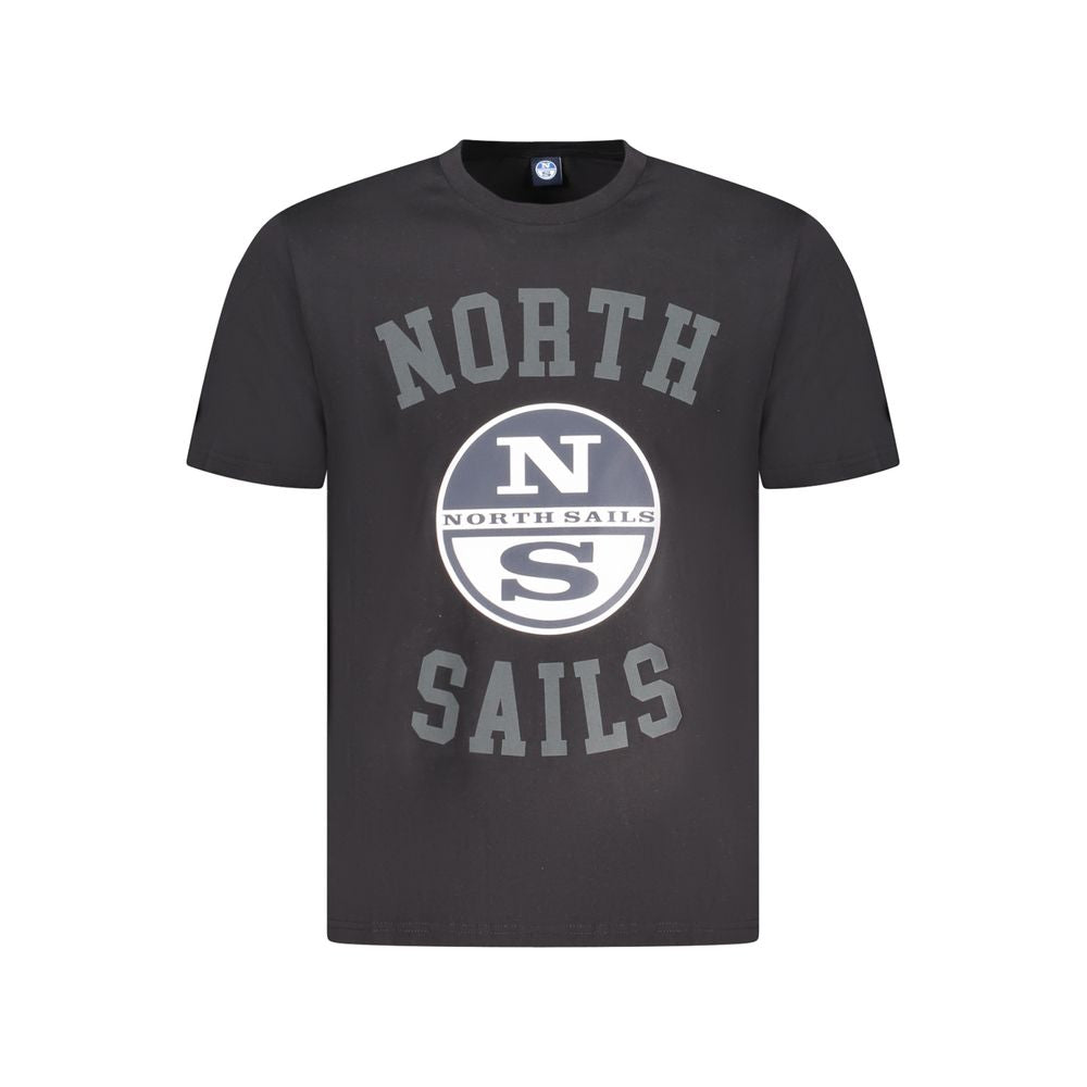T-Shirt by North Sails for men in cotton black & print showcases a dramatic silhouette, elegantly detailed with a dramatic crew neckline and for a truly dramatic finish.