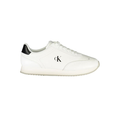 Sneakers by Calvin Klein for men in polyester polyethylene leather black & white features an sumptuous design from the Men's Fashion Polyester Polyethylene Leather Sneakers collection, highlighting a sumptuous fashion style for a premium, high-fashion look.