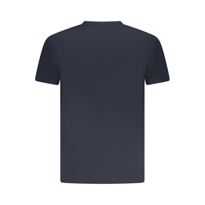 T-Shirt by Armata Di Mare for men in cotton blue & print showcases a fashionable silhouette, elegantly detailed with a fashionable and crew neckline for a sophisticated, high-fashion look.