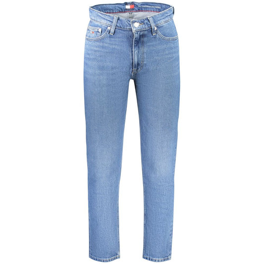 Jeans by Tommy Hilfiger for men in stretch denim cotton blue presents a refined pantology silhouette, artfully defined by a refined pantology tapered-leg & regular-fit, long, and a sophisticated .