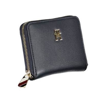 Wallet by Tommy Hilfiger for women in polyester blue features a streamlined silhouette, showcasing the streamlined Polyester Wallet design with sophisticated coin-purse for a premium look.