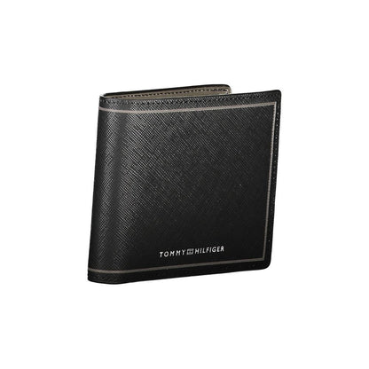 Wallet by Tommy Hilfiger for men in leather black presents a refined silhouette, artfully capturing the essence of the Leather Wallet design with sophisticated coin-purse for a refined look.