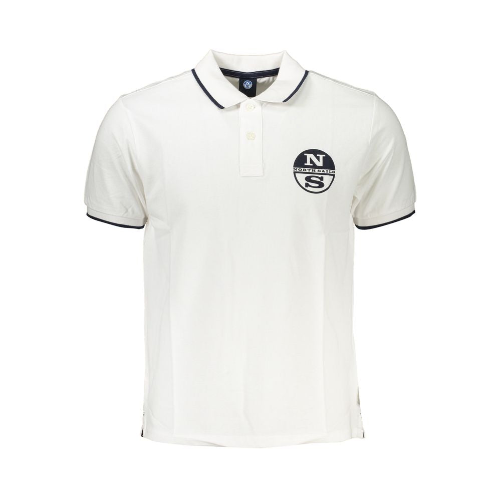Polo Shirt by North Sails for men in cotton blue, white & print features a eye catching silhouette, showcasing a refined crew neckline and for a eye catching finish.